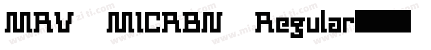 MRV MICRBN Regular字体转换
